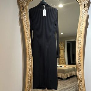 Vince turtleneck, ribbed midi dress